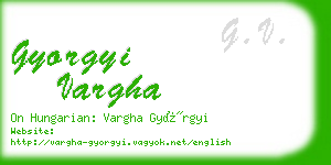 gyorgyi vargha business card